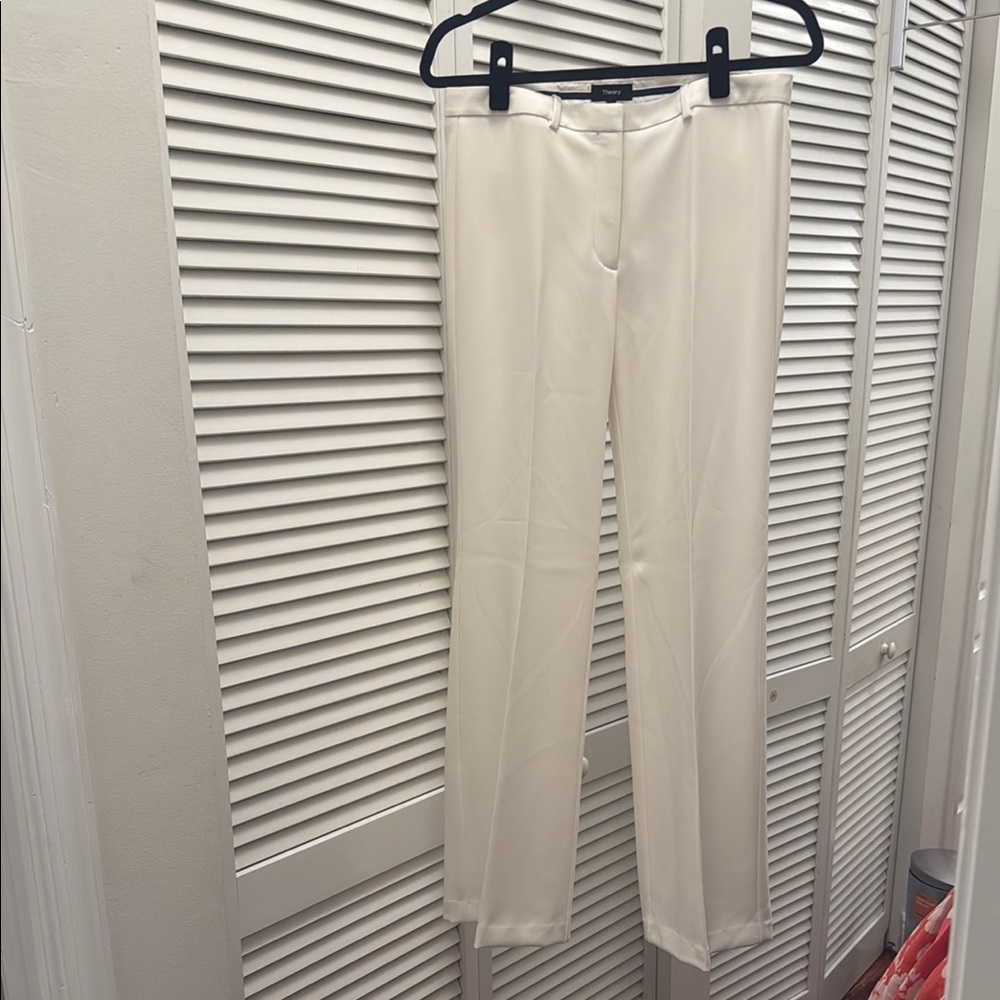 Theory Ivory Trousers